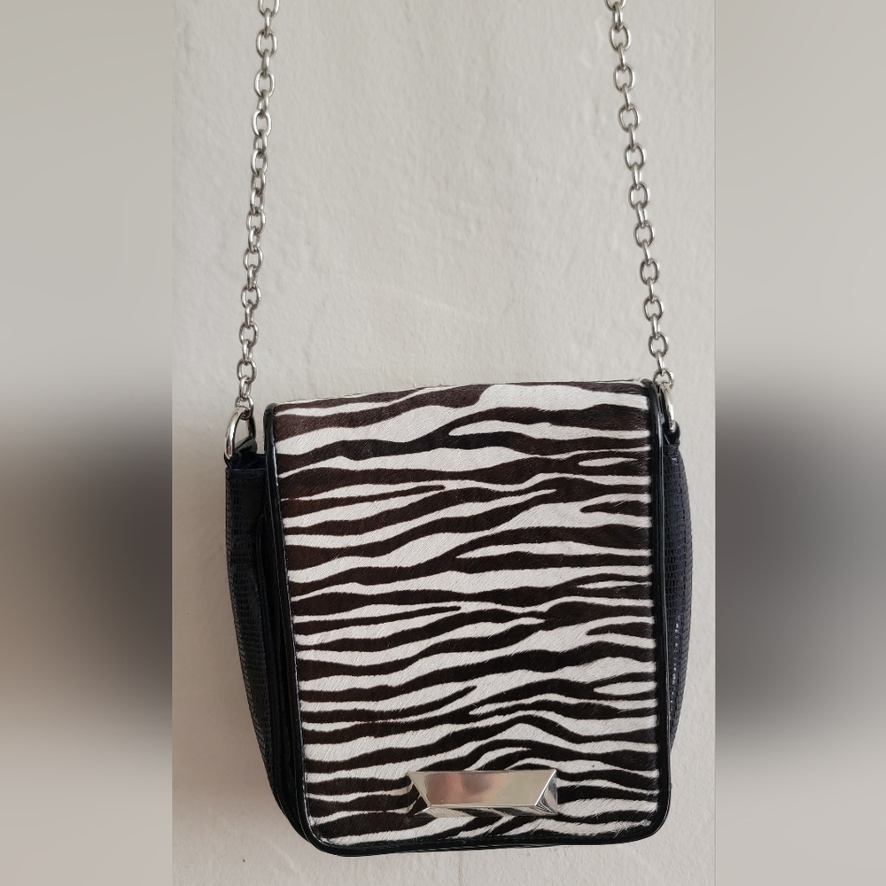 White House Black Market Zebra Calf Hair Crossbody Bag